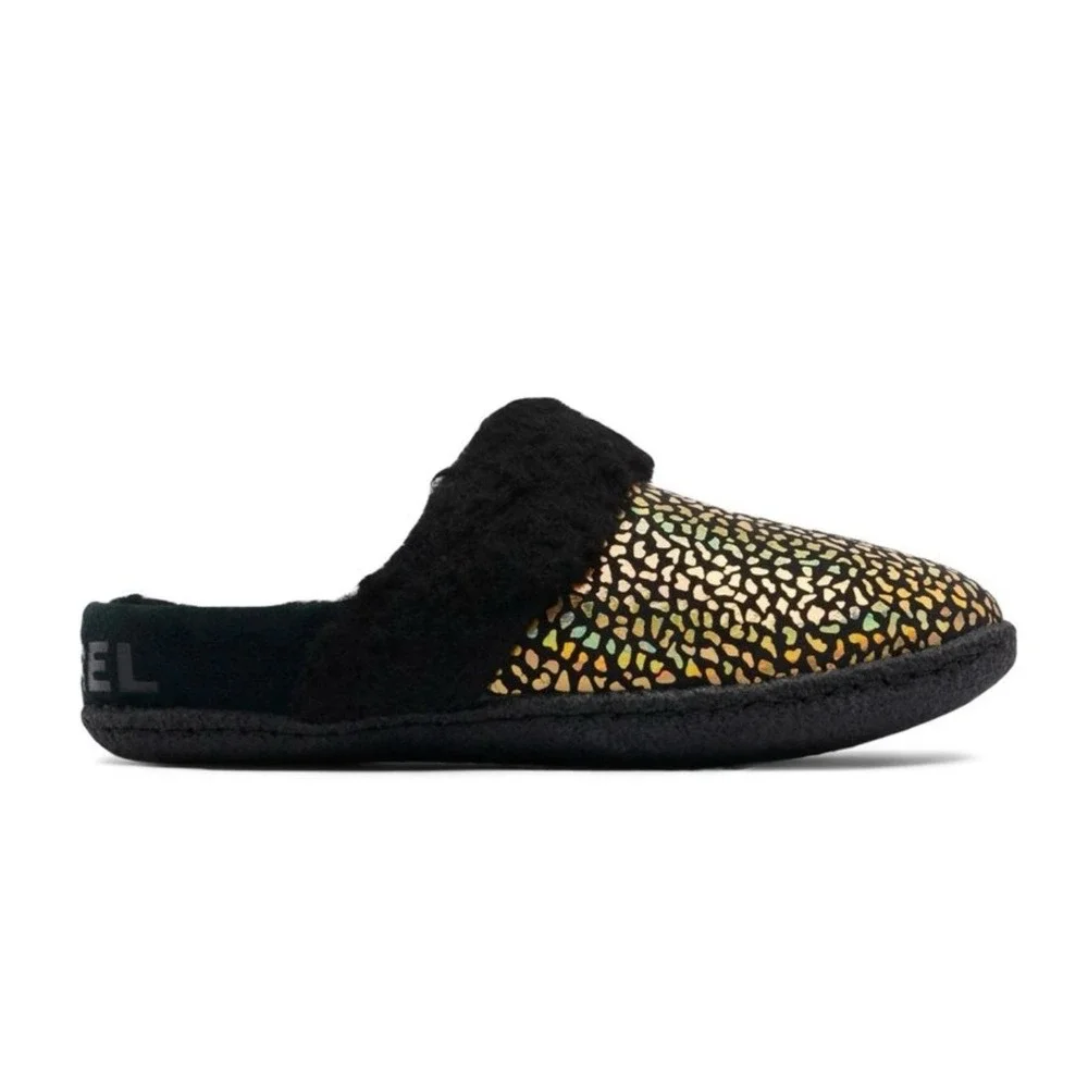 Sorel Youth Nakiska Slide II Slipper Indoor & Outdoor Sea Salt/Black Size‎ 3